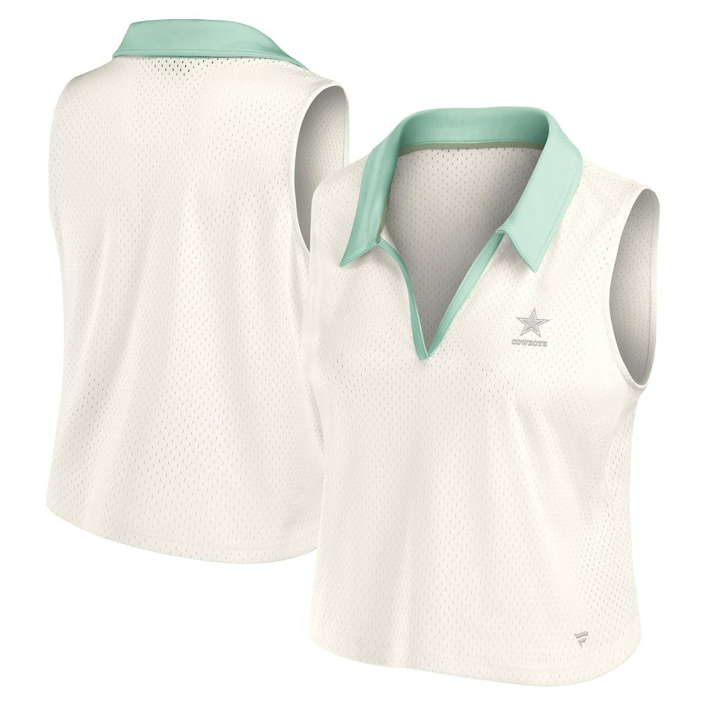 Dallas Cowboys Women's Studio Wellness V-Neck Tank Top Cream