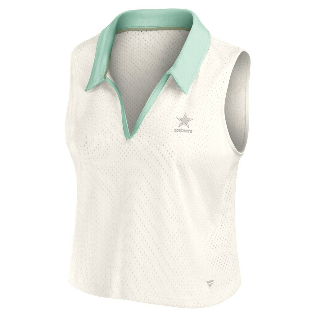 Dallas Cowboys Women's Studio Wellness V-Neck Tank Top Cream