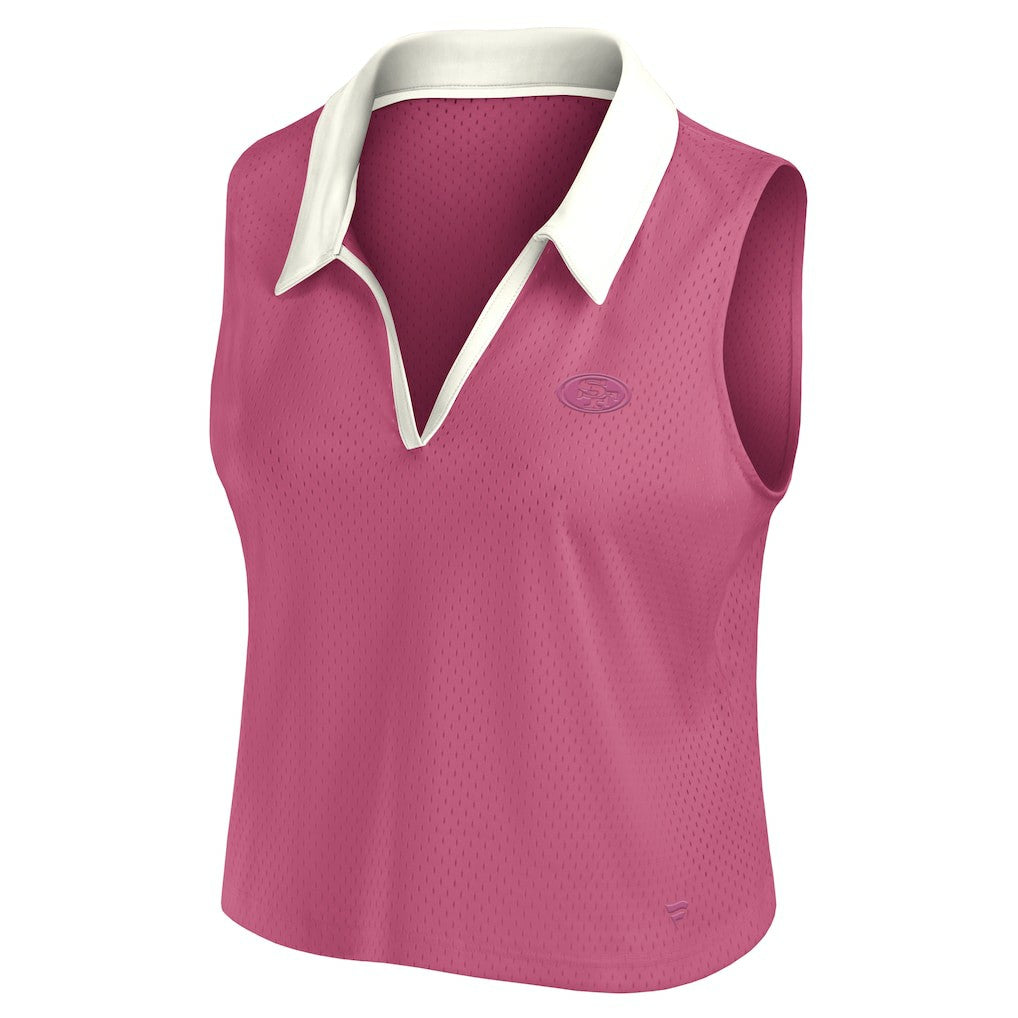 San Francisco 49ers Women's Studio Wellness V-Neck Tank Top Pink