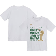 Boston Celtics Youth 2024 NBA Finals Champions Celebration Parade T-Shirt White