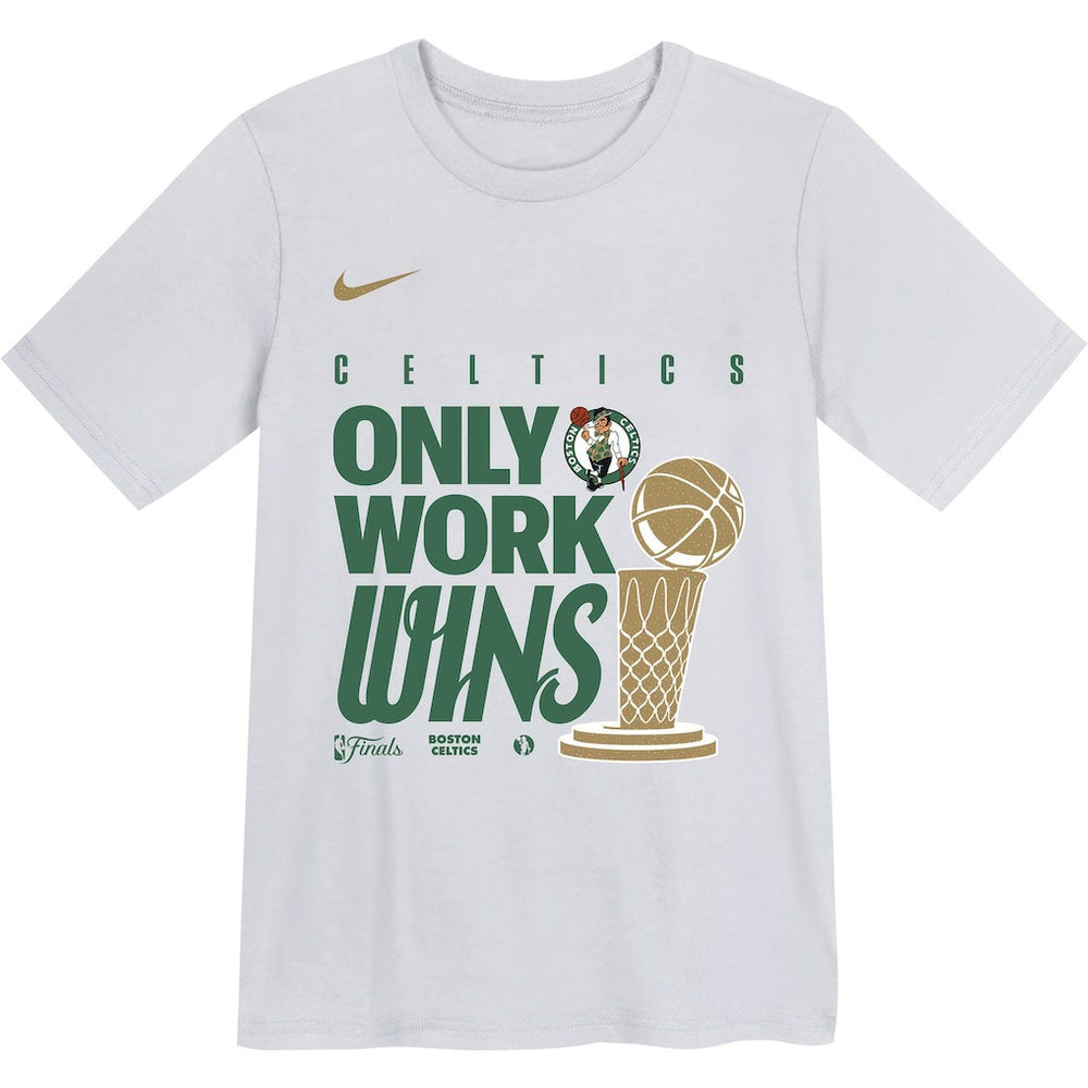 Boston Celtics Youth 2024 NBA Finals Champions Celebration Parade T-Shirt White