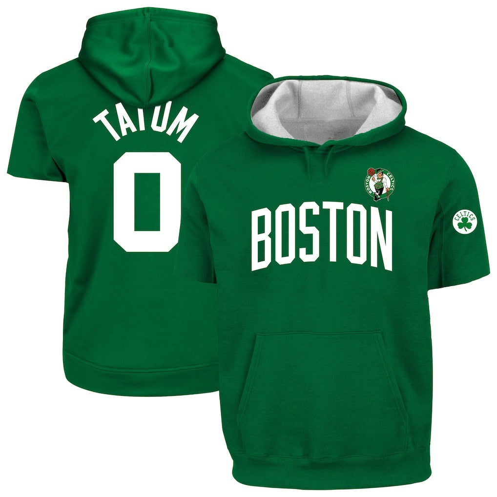 Jayson Tatum Boston Celtics Big & Tall Short Sleeve Hoodie Kelly Green