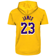 LeBron James Los Angeles Lakers Big & Tall Short Sleeve Hoodie Gold
