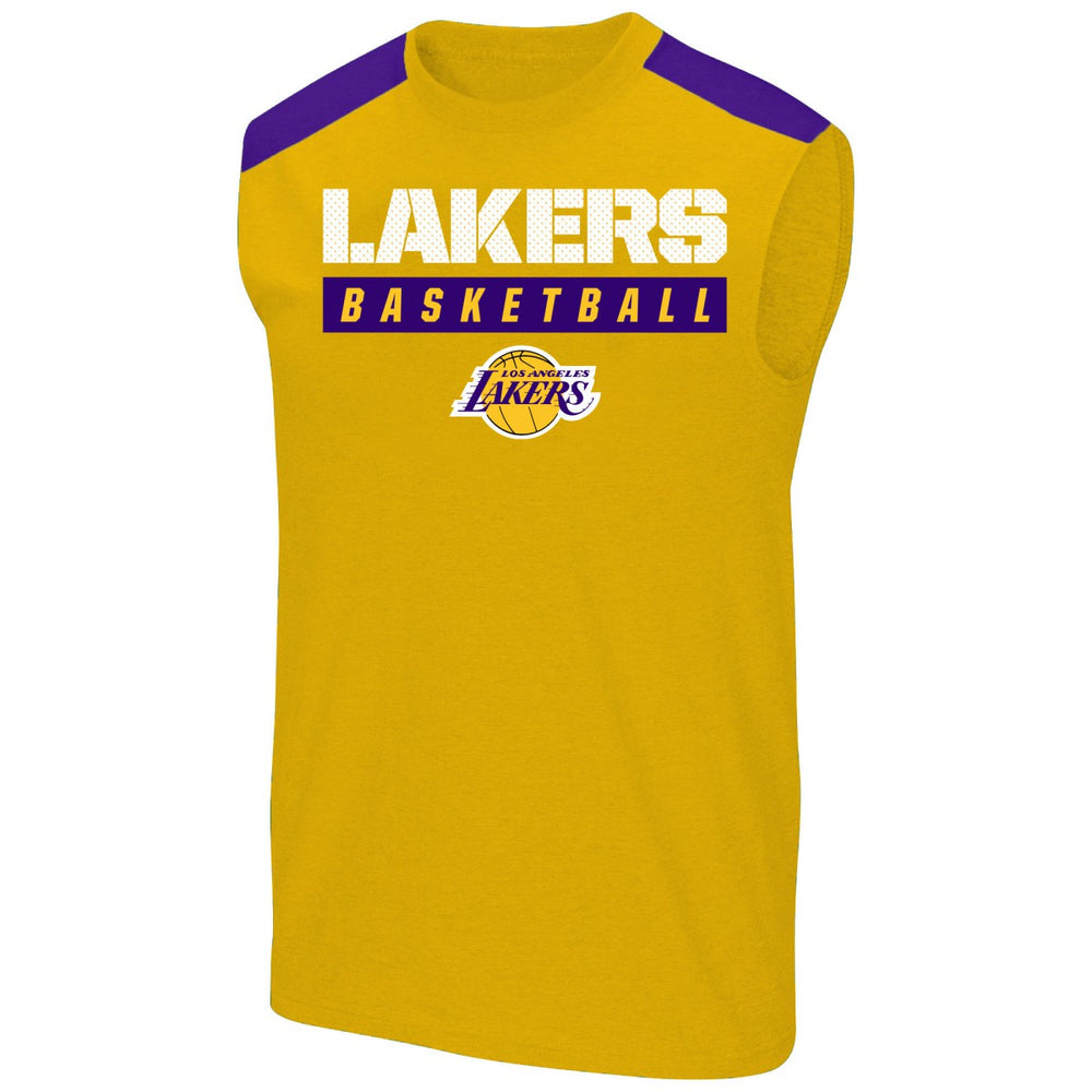 LeBron James Los Angeles Lakers Profile Big & Tall Player Muscle Tank Gold