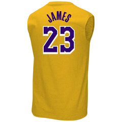 LeBron James Los Angeles Lakers Profile Big & Tall Player Muscle Tank Gold