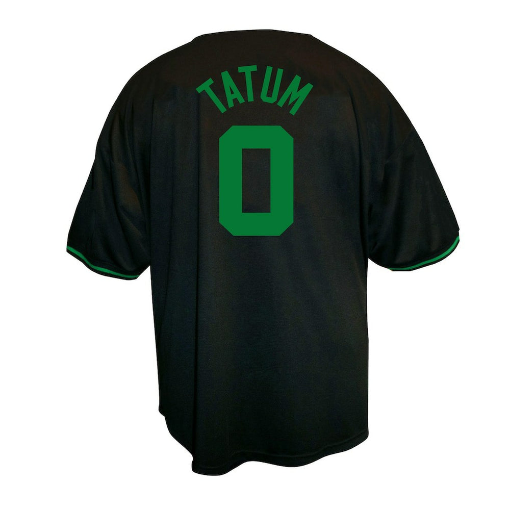 Jayson Tatum Boston Celtics Profile Big & Tall Name & Number Button-Up Jersey Black