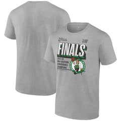 Boston Celtics 2024 Eastern Conference Champions Locker Room Big & Tall T-Shirt Heather Gray