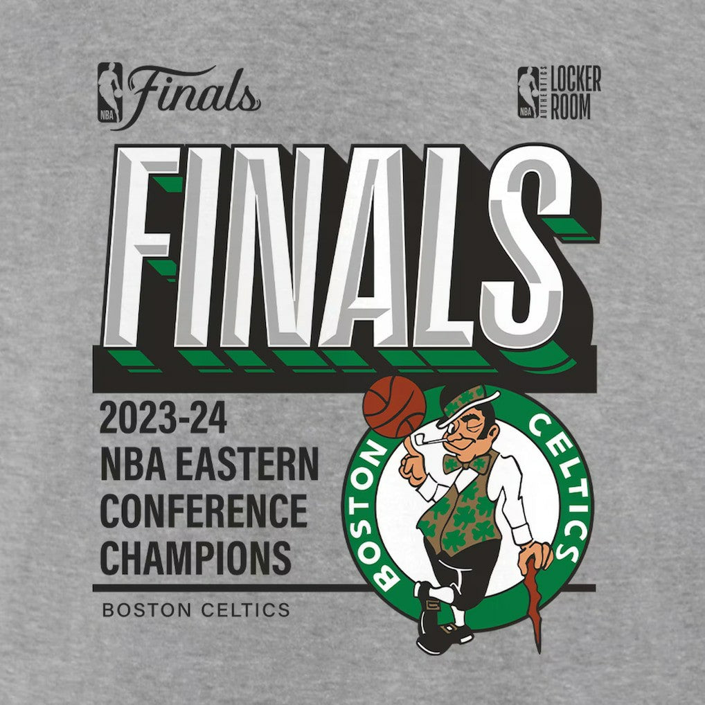 Boston Celtics 2024 Eastern Conference Champions Locker Room Big & Tall T-Shirt Heather Gray