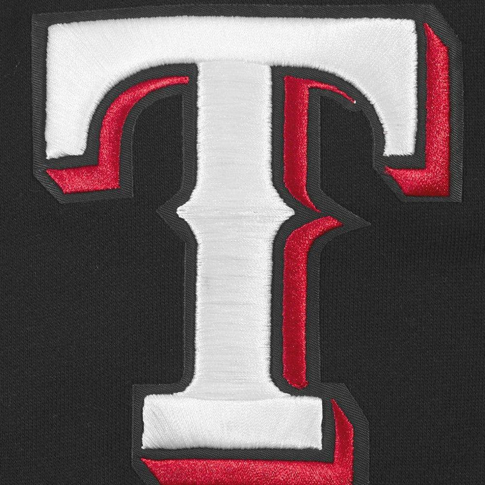 Texas Rangers Pro Standard Paint The City Dropped Shoulder Pullover Sweatshirt - Black Pullover