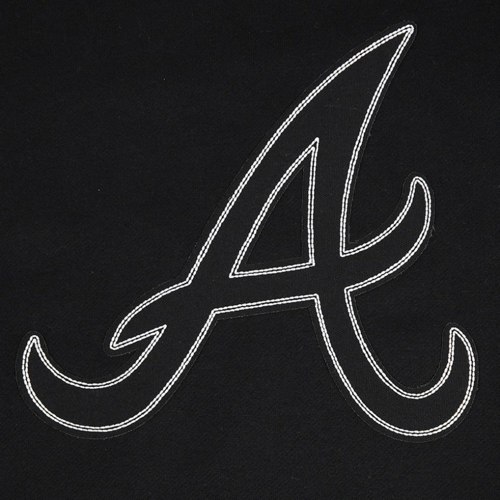 Atlanta Braves Pro Standard Paint The City Dropped Shoulder Pullover Sweatshirt - Black Pullover
