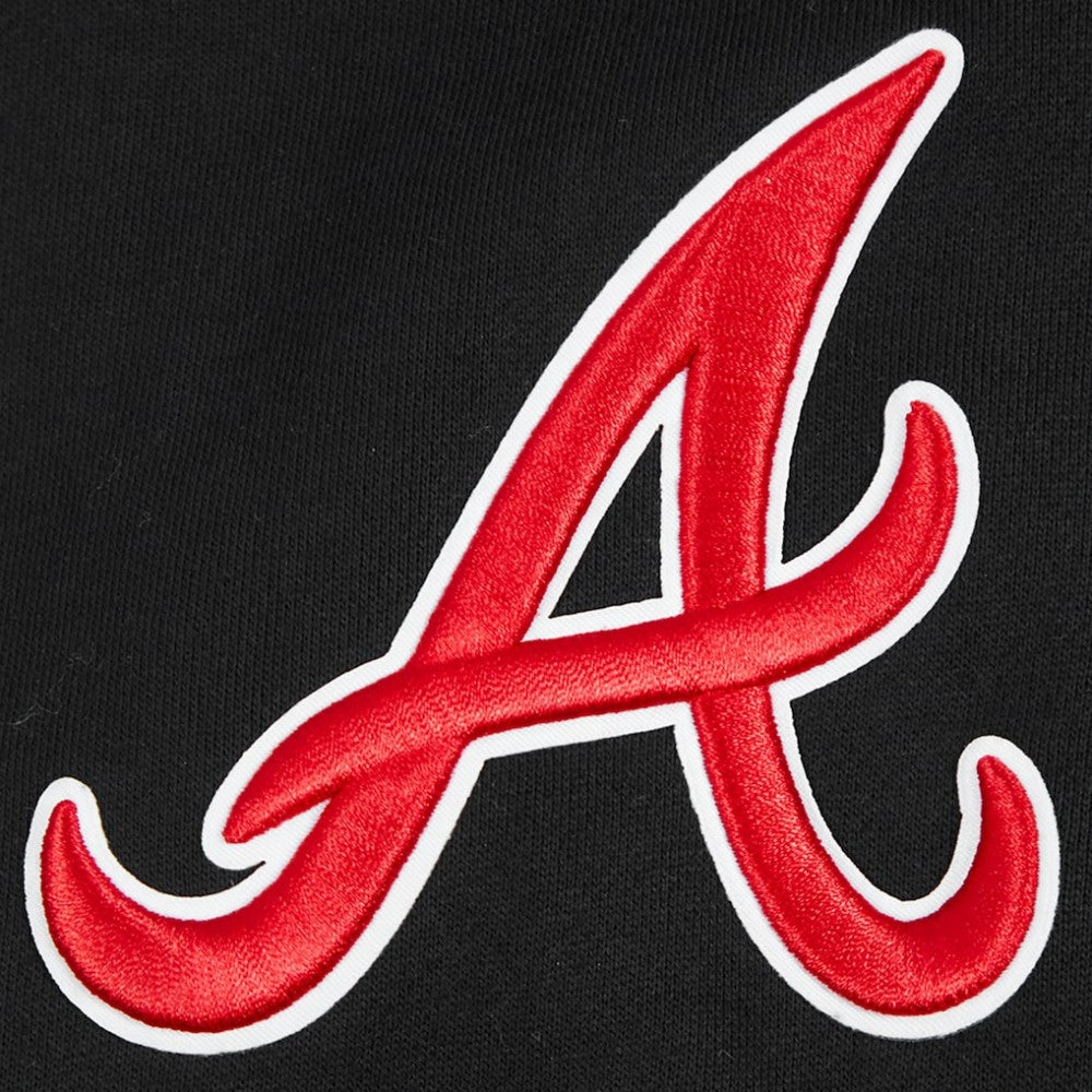 Atlanta Braves Pro Standard Paint The City Dropped Shoulder Pullover Sweatshirt - Black Pullover