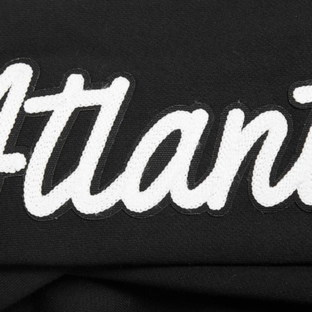 Atlanta Braves Pro Standard Paint The City Dropped Shoulder Pullover Sweatshirt - Black Pullover