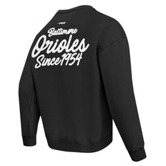 Baltimore Orioles Pro Standard Paint The City Dropped Shoulder Pullover Sweatshirt - Black Pullover