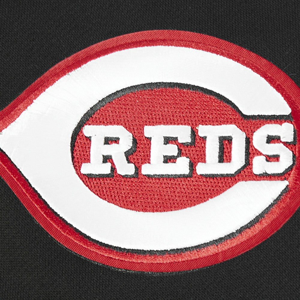 Cincinnati Reds Pro Standard Paint The City Dropped Shoulder Pullover Sweatshirt - Black Pullover