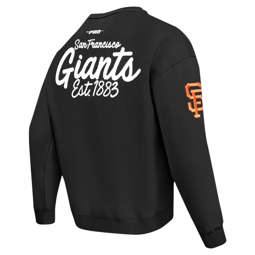 San Francisco Giants Pro Standard Paint The City Dropped Shoulder Pullover Sweatshirt - Black Pullover