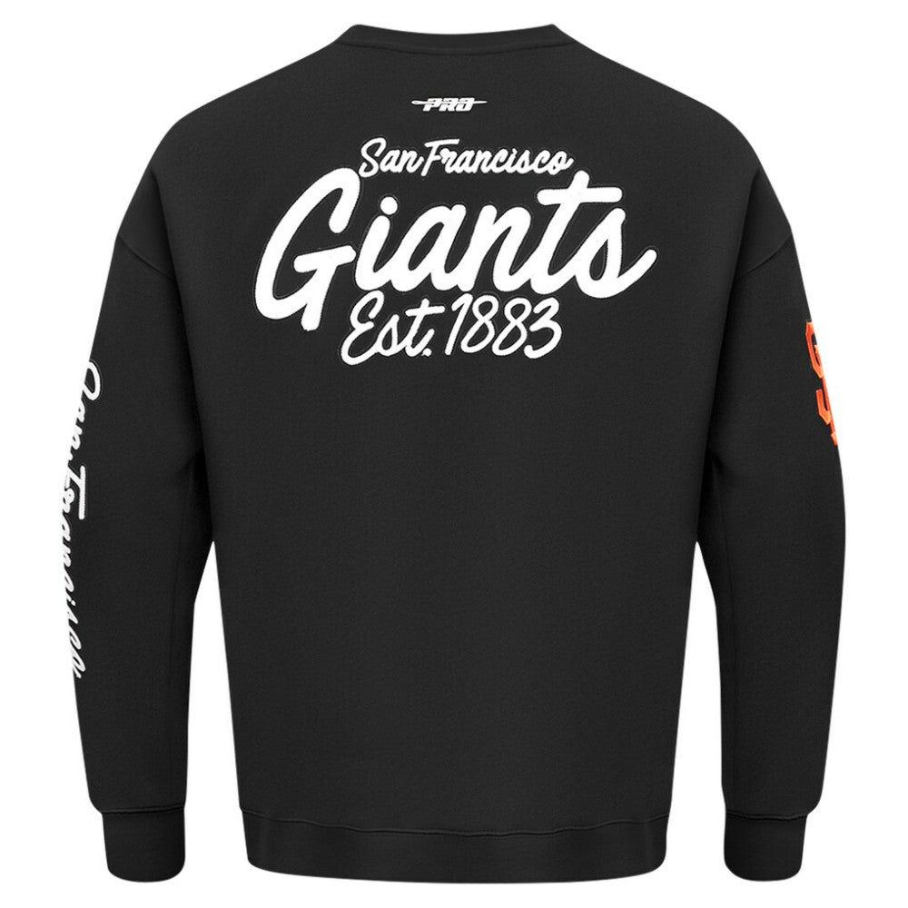 San Francisco Giants Pro Standard Paint The City Dropped Shoulder Pullover Sweatshirt - Black Pullover