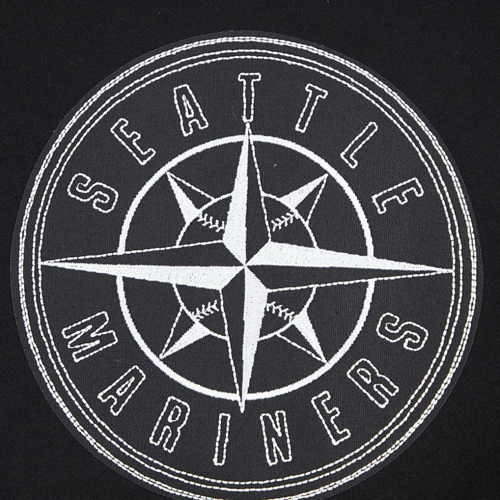 Seattle Mariners Pro Standard Paint The City Dropped Shoulder Pullover Sweatshirt - Black Pullover