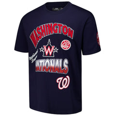 Washington Nationals Pro Standard Turn It Up Dropped Shoulder T-Shirt - Navy T-shirts