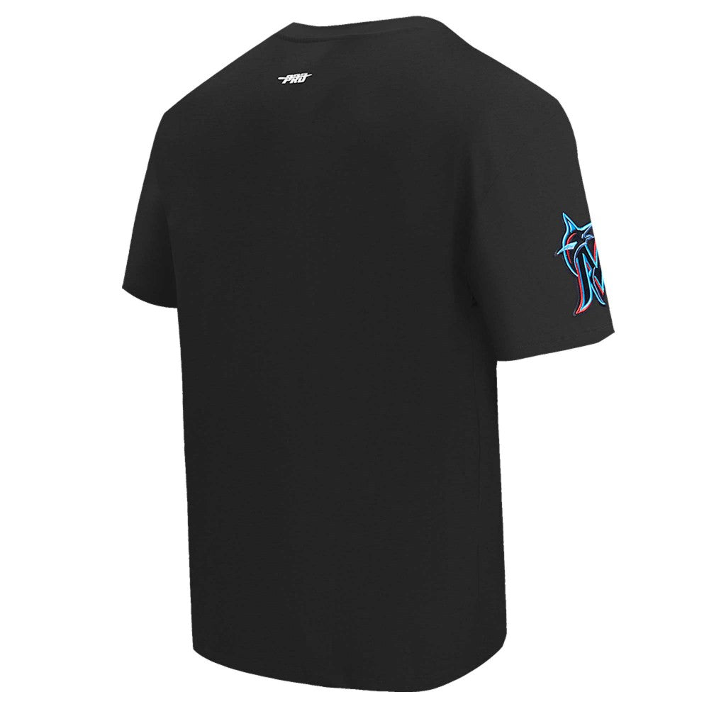 Miami Marlins Pro Standard Turn It Up Dropped Shoulder T-Shirt - Black T-shirts