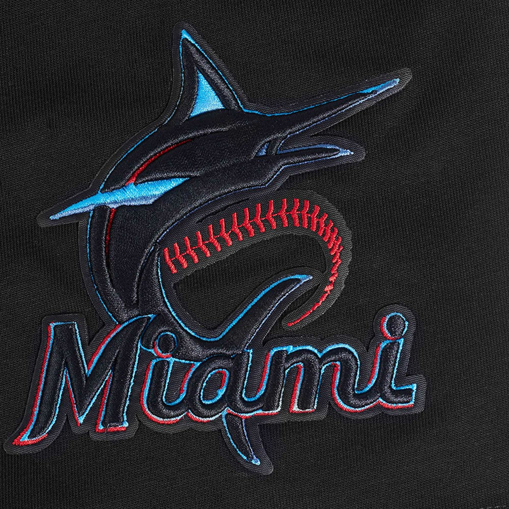 Miami Marlins Pro Standard Turn It Up Dropped Shoulder T-Shirt - Black T-shirts