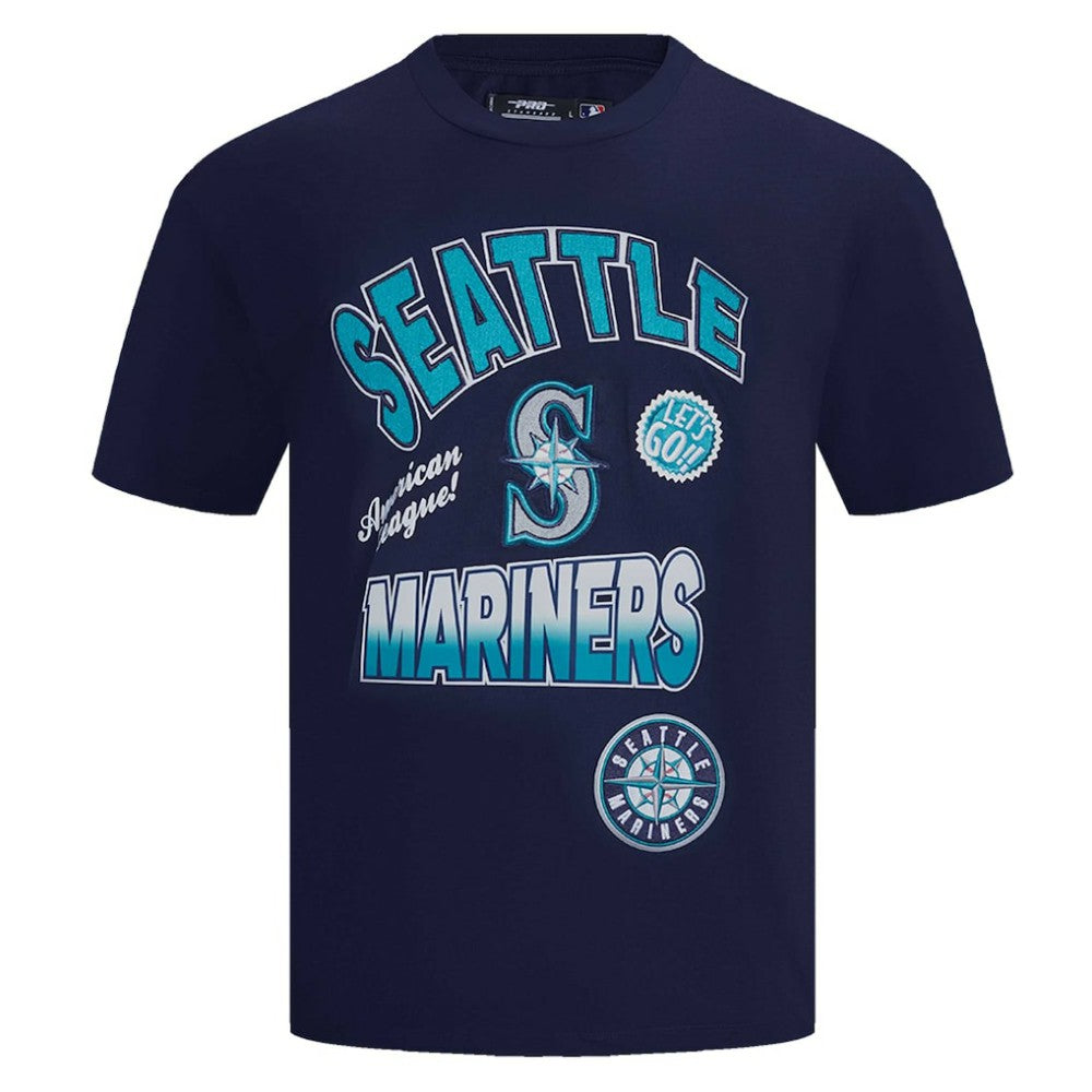 Seattle Mariners Pro Standard Turn It Up Dropped Shoulder T-Shirt - Navy T-shirts