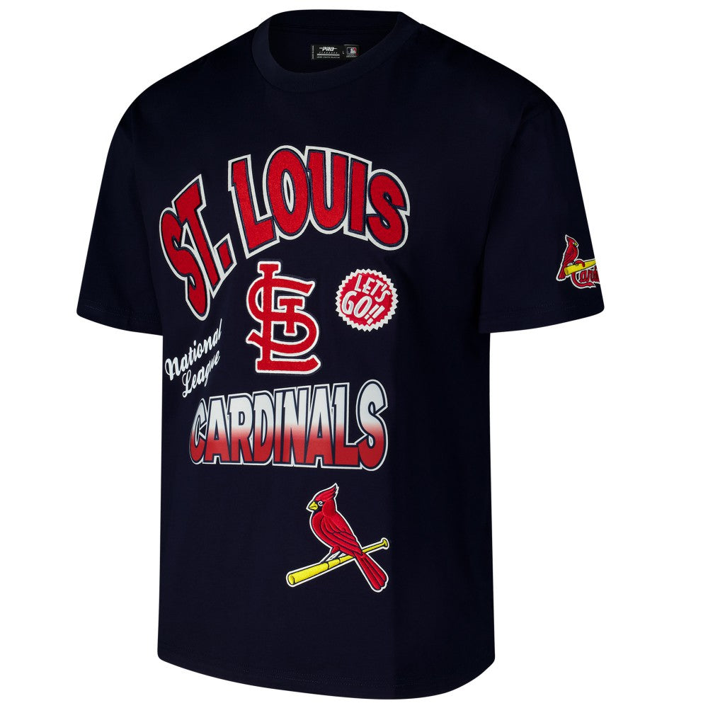 St. Louis Cardinals Pro Standard Turn It Up Dropped Shoulder T-Shirt - Navy T-shirts