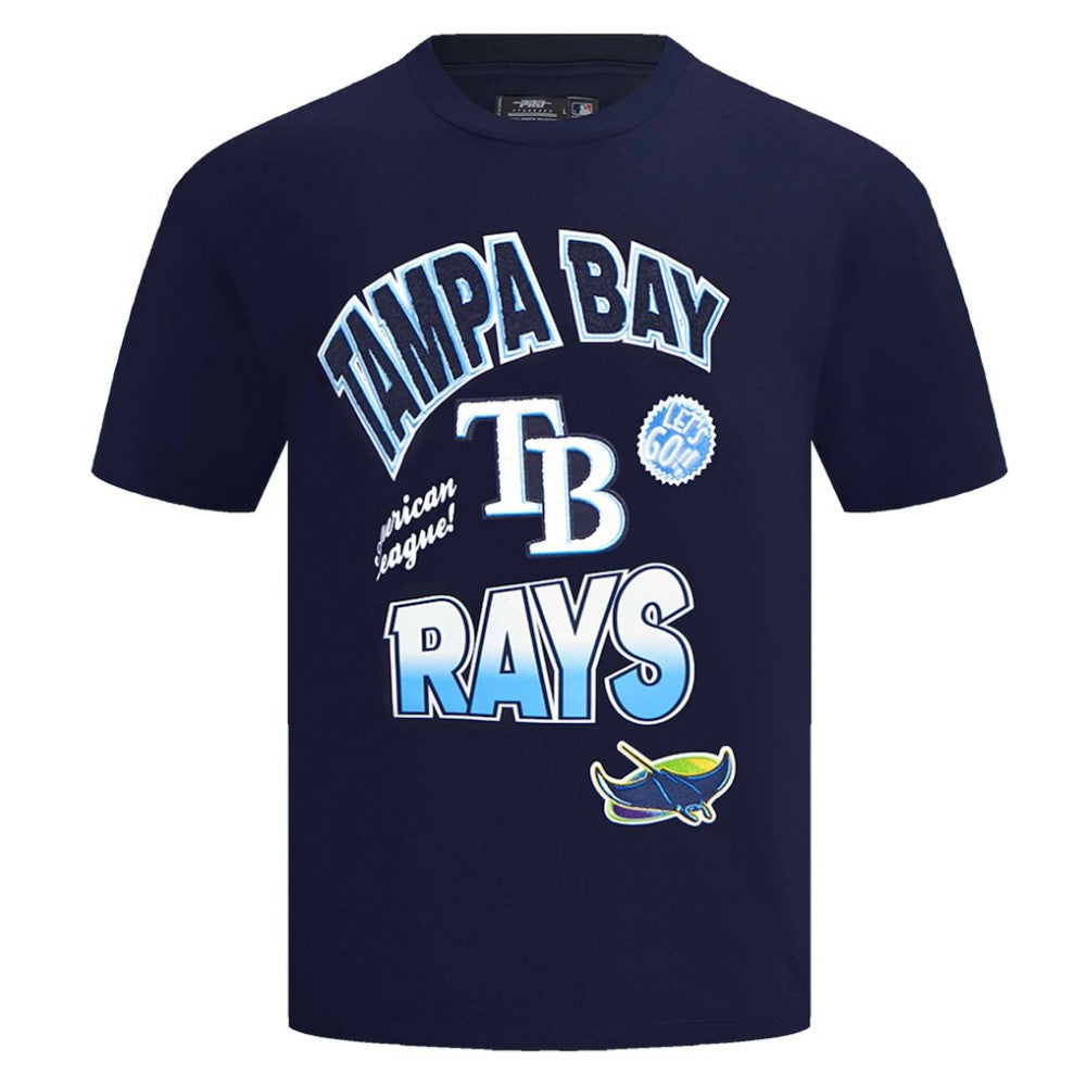 Tampa Bay Rays Pro Standard Turn It Up Dropped Shoulder T-Shirt - Navy T-shirts