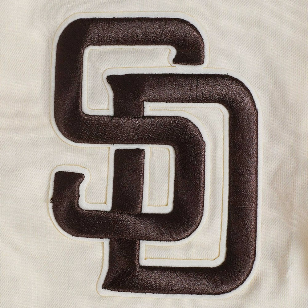 San Diego Padres Pro Standard Turn It Up Dropped Shoulder T-Shirt - Cream T-shirts