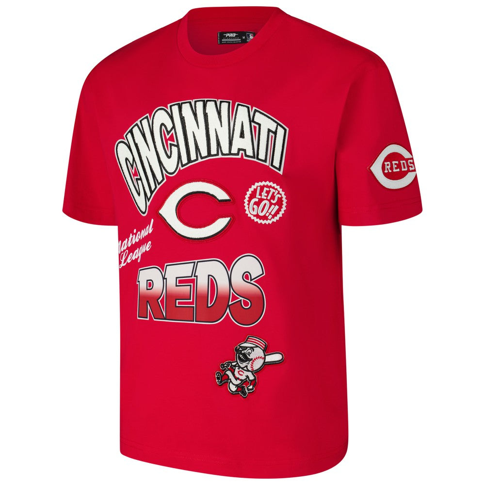 Cincinnati Reds Pro Standard Turn It Up Dropped Shoulder T-Shirt - Red T-shirts