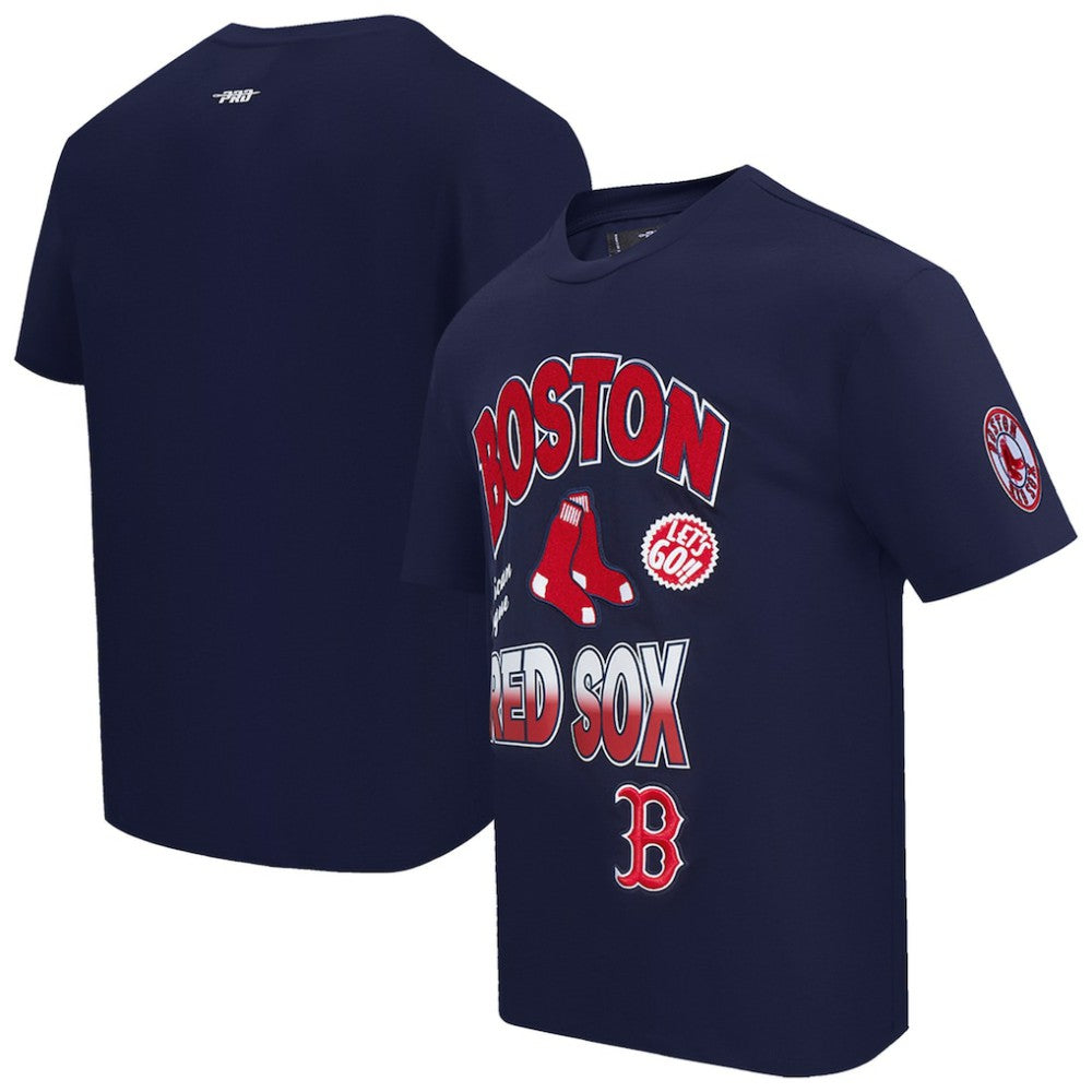 Boston Red Sox Pro Standard Turn It Up Dropped Shoulder T-Shirt - Navy T-shirts