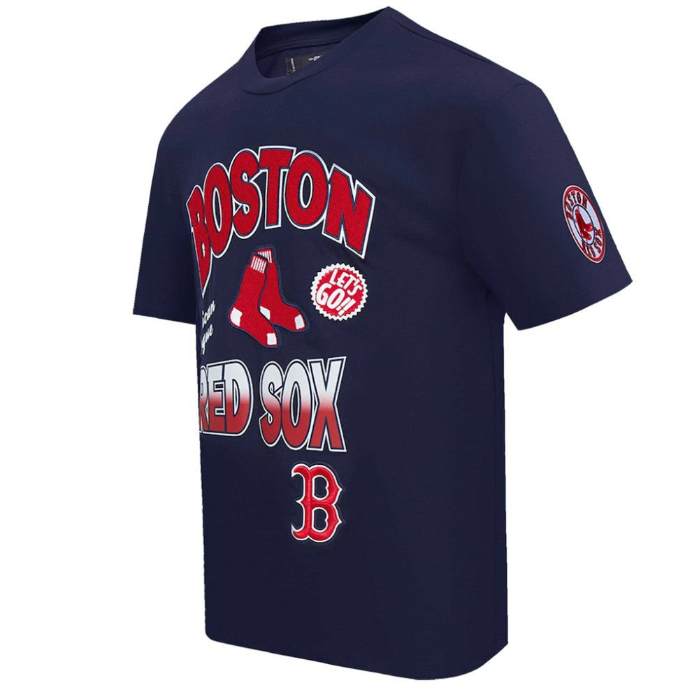 Boston Red Sox Pro Standard Turn It Up Dropped Shoulder T-Shirt - Navy T-shirts