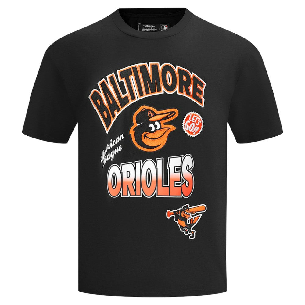 Baltimore Orioles Pro Standard Turn It Up Dropped Shoulder T-Shirt - Black T-shirts