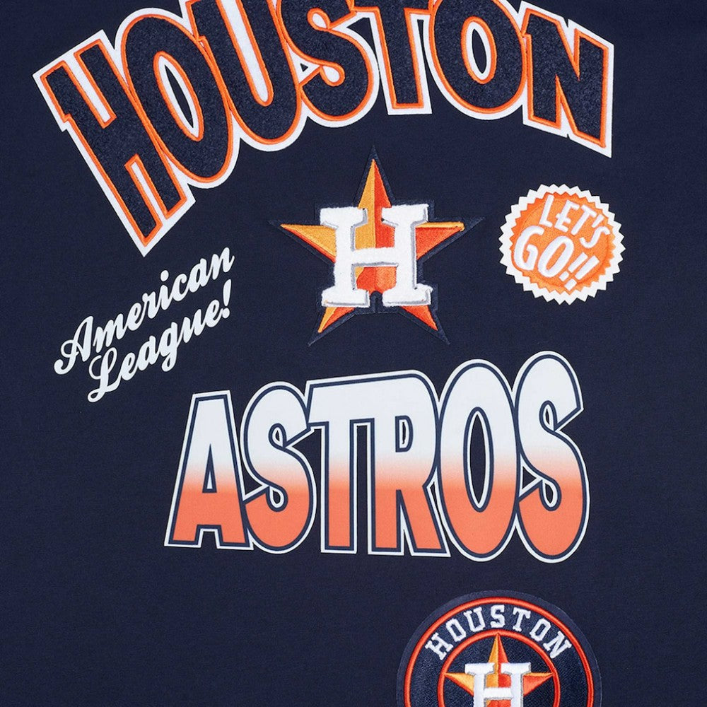 Houston Astros Pro Standard Turn It Up Dropped Shoulder T-Shirt - Navy T-shirts