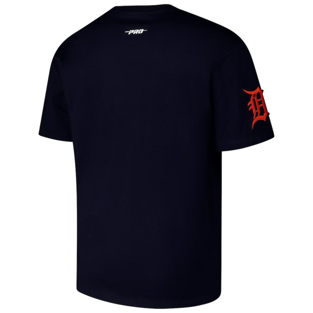 Detroit Tigers Pro Standard Turn It Up Dropped Shoulder T-Shirt - Navy T-shirts