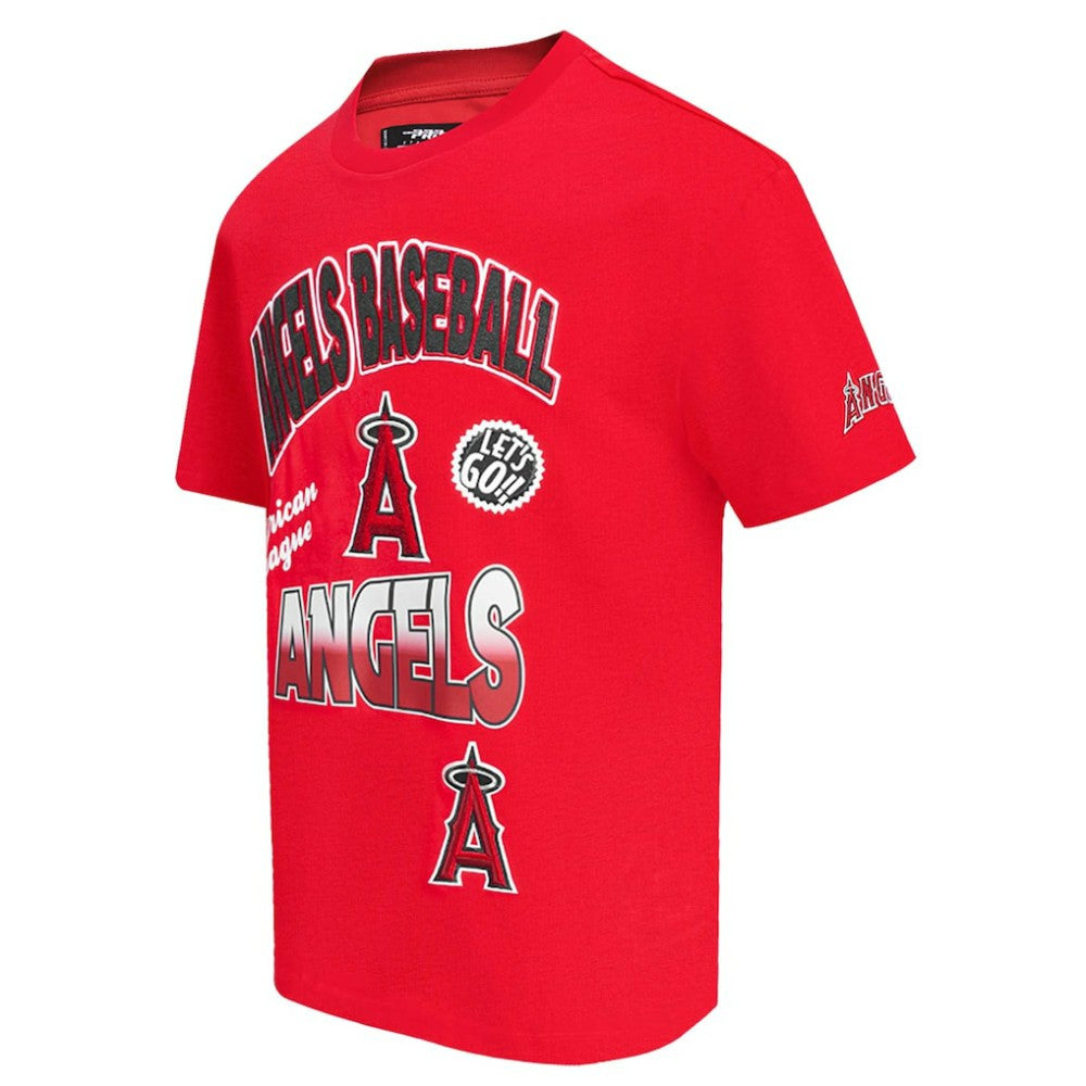 Los Angeles Angels Pro Standard Turn It Up Dropped Shoulder T-Shirt - Red T-shirts