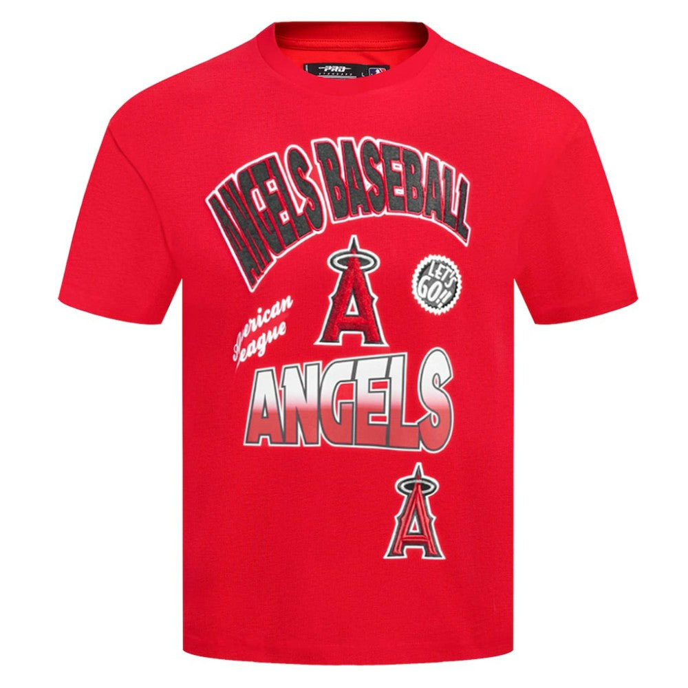 Los Angeles Angels Pro Standard Turn It Up Dropped Shoulder T-Shirt - Red T-shirts