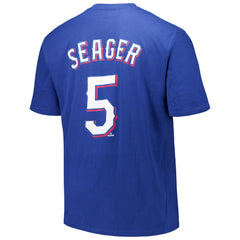 Corey Seager Texas Rangers Fanatics Big & Tall Name & Number T-Shirt - Royal T-shirts