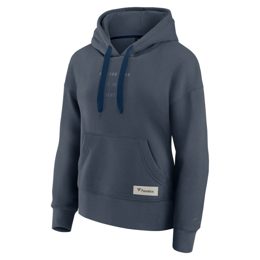 Chicago Cubs Fanatics Women's Elements Future Ground Subtle Tonal Pullover Hoodie - Blue Hoodies