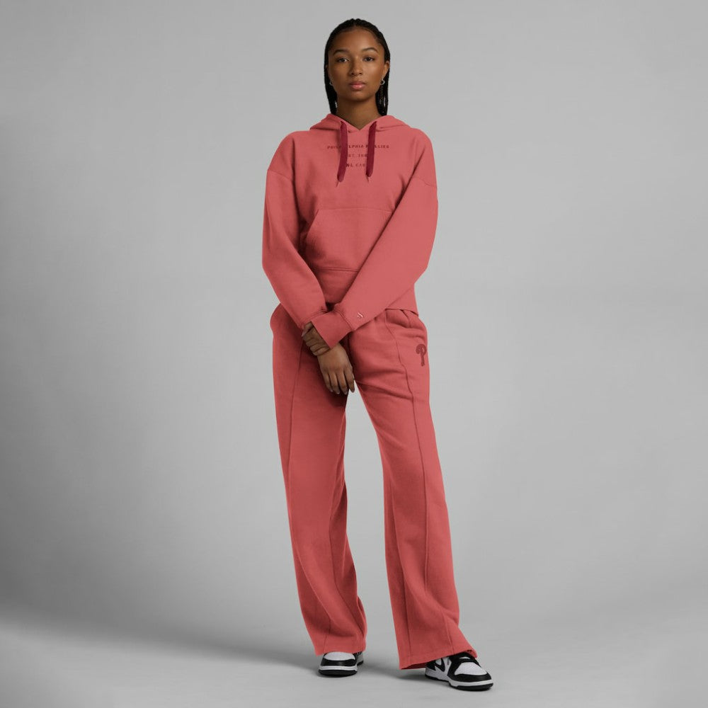Philadelphia Phillies Fanatics Women's Elements Future Ground Subtle Tonal Pullover Hoodie - Red Hoodies