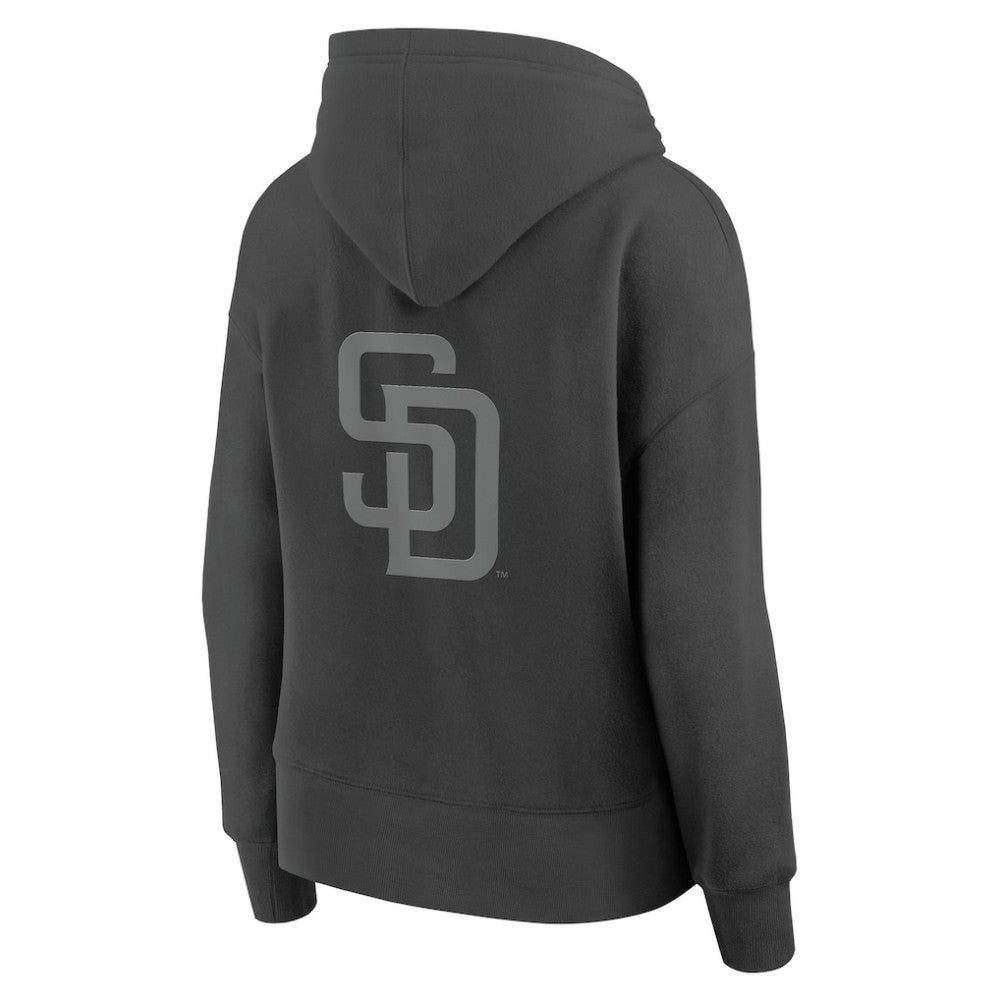 San Diego Padres Fanatics Women's Elements Future Ground Subtle Tonal Pullover Hoodie - Charcoal Hoodies