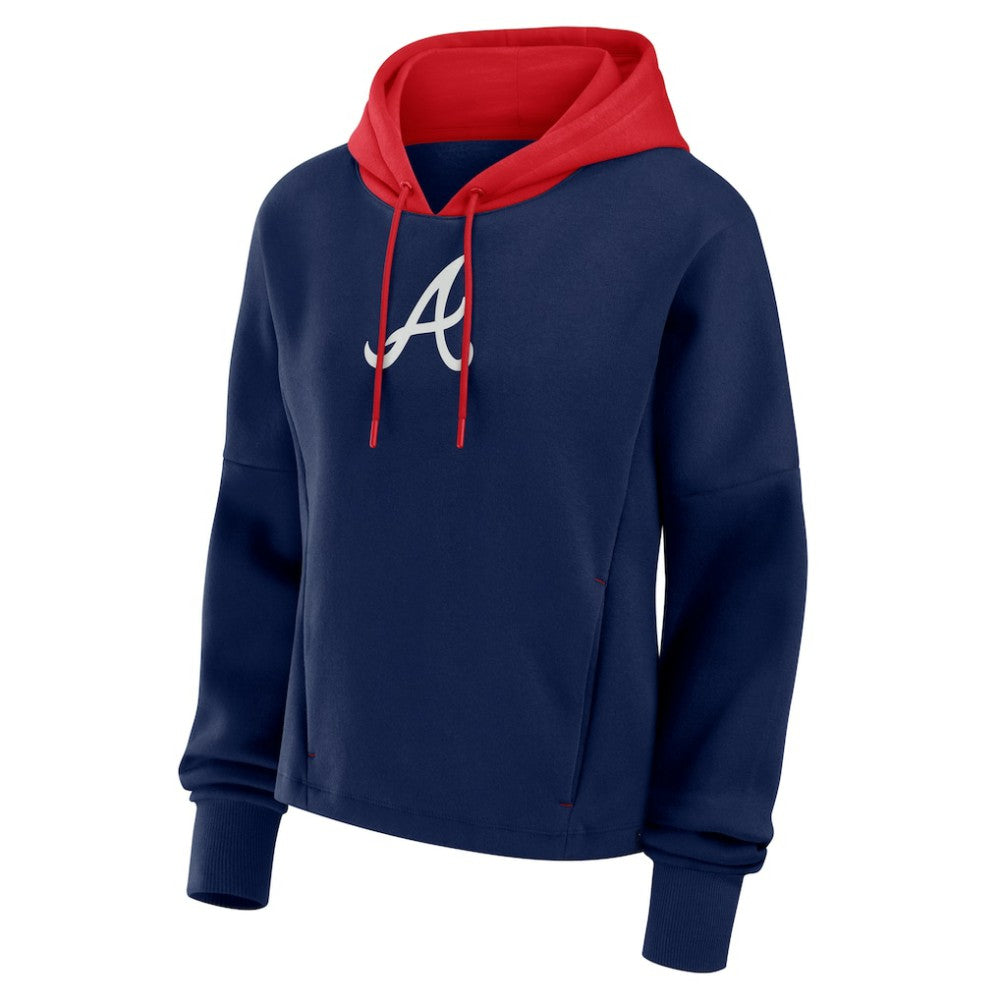 Atlanta Braves Fanatics Women's Oversized Legacy Favorite Spectator Pullover Hoodie - Navy Hoodies