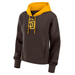 San Diego Padres Fanatics Women's Oversized Legacy Favorite Spectator Pullover Hoodie - Brown Hoodies