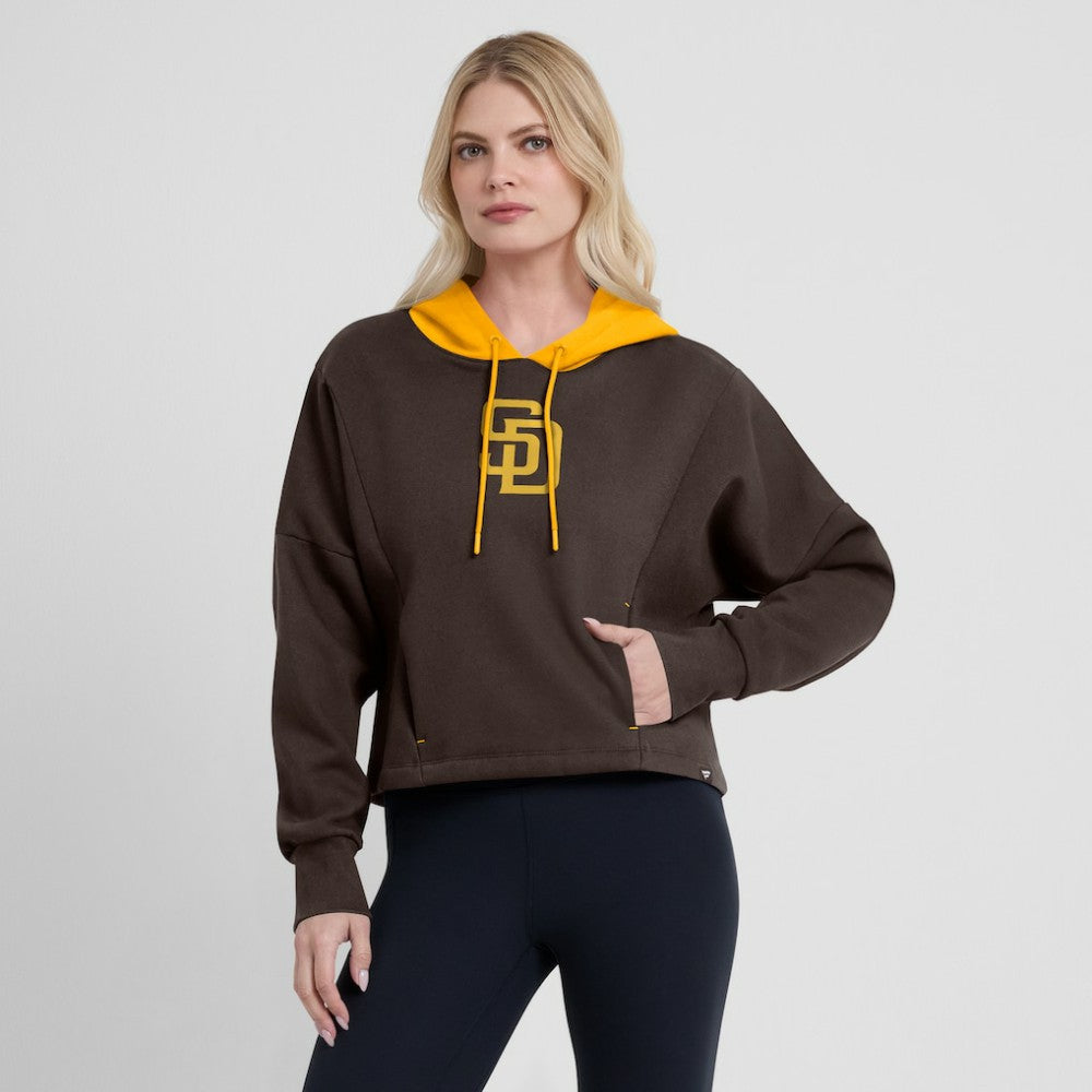 San Diego Padres Fanatics Women's Oversized Legacy Favorite Spectator Pullover Hoodie - Brown Hoodies