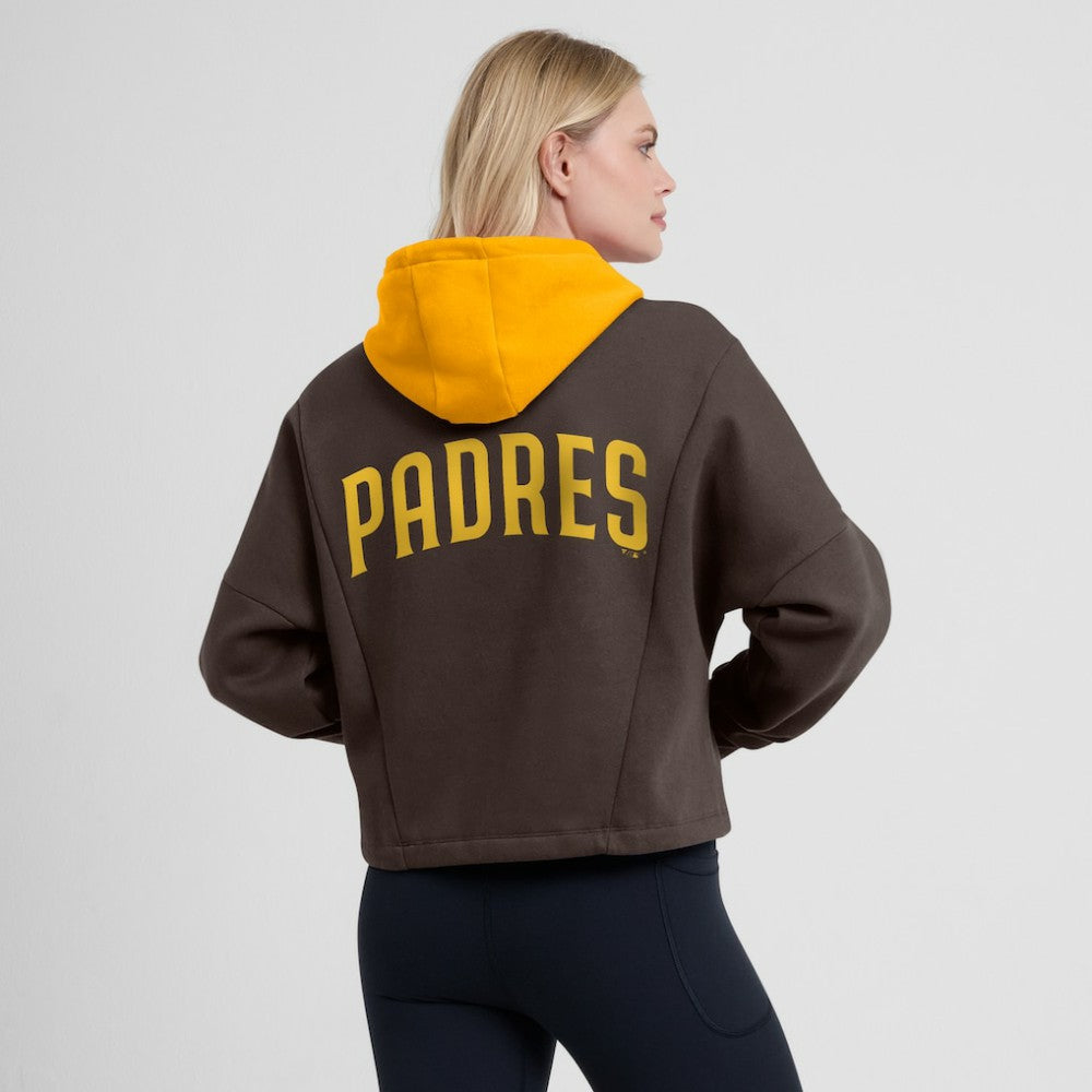 San Diego Padres Fanatics Women's Oversized Legacy Favorite Spectator Pullover Hoodie - Brown Hoodies