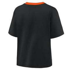 Baltimore Orioles Fanatics Oversized Race To Win V-Neck T-Shirt - Black/Graphite T-shirts