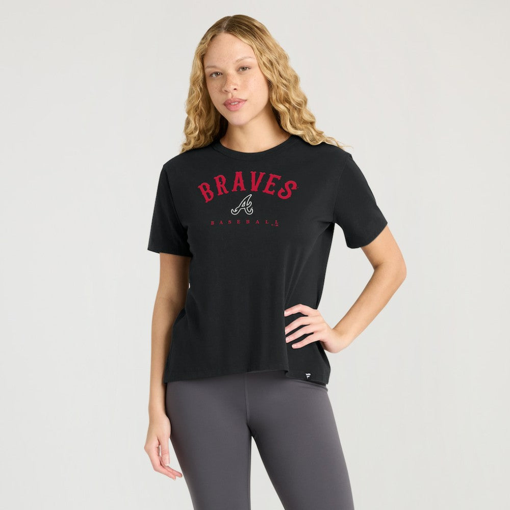 Atlanta Braves Fanatics Women's Home Run Legacy T-Shirt - Black T-shirts