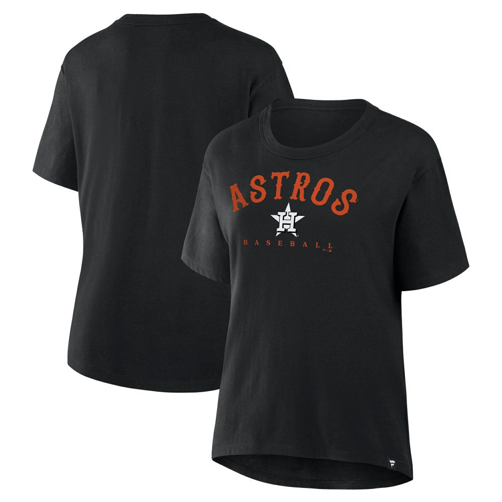 Houston Astros Fanatics Women's Relaxed Fit Legacy T-Shirt - Black T-shirts