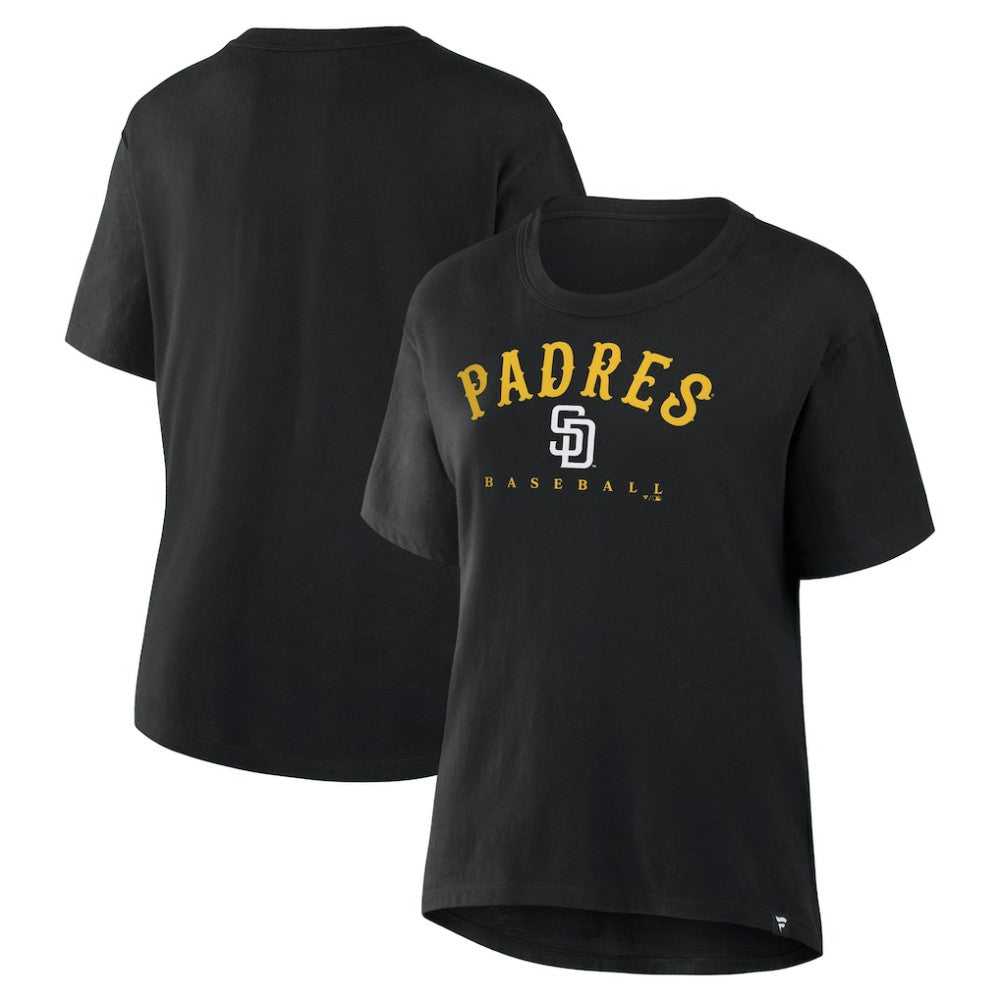 San Diego Padres Fanatics Women's Home Run Legacy T-Shirt - Black T-shirts