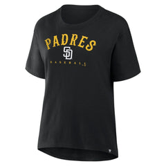 San Diego Padres Fanatics Women's Home Run Legacy T-Shirt - Black T-shirts