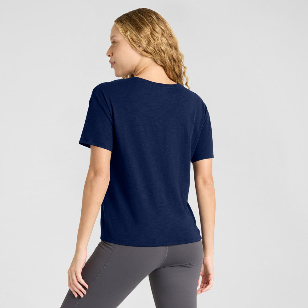 Houston Astros Fanatics Women's Fan Fave Stadium Slub Boxy T-Shirt - Navy T-shirts